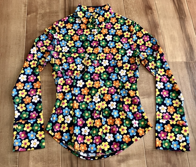 フランス製 ヴィンテージ SUR LES TOITS カラフル花柄ブラウス 拍卖