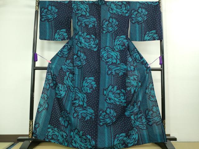 平和屋本店■極上 夏物 浴衣 有松鳴海絞り 舞花文 綿 逸品 DZAA20240kh5拍卖