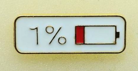 送料無料 バッテリー 1% 限度無し ピンブローチ ピンズ PINS バッジ バッヂ アメリカン雑貨 スマアク拍卖