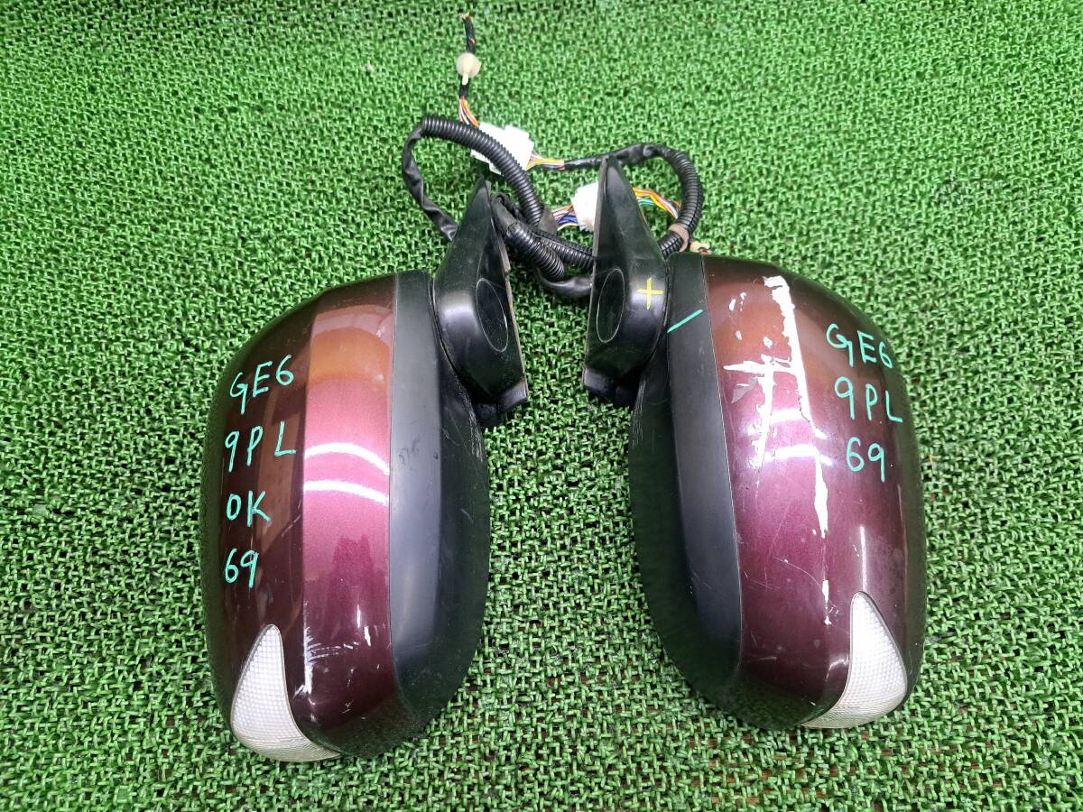 69 フィット GE6 GE7 GE8 GE9 GG7 GG8 GP2 GP1 ウインカー 付き ドアミラー 左右セット 9ピン サイドミラー 右 左拍卖