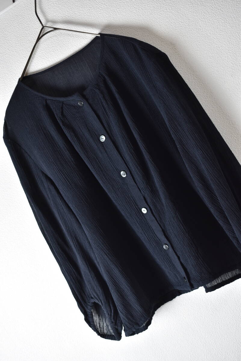 レリアン Leilian 近年モデル ノーカラーシアーブラウス サイズ9 拍卖