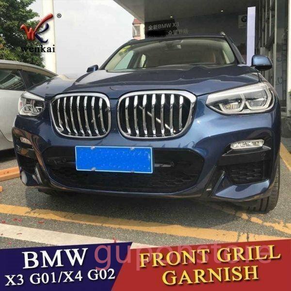 5-839 フロントグリル 14pcs フロントセンタ グリルカバートリム BMW X3 G01 X4 G02 2018 2019拍卖