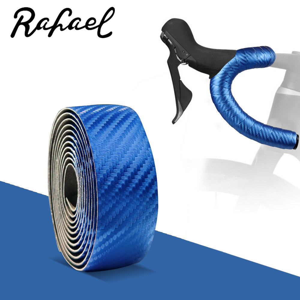 Rafael バーテープ 1ペア カーボン柄 ロードバイクハンドルテープ エンドキャップ付 送料無料拍卖