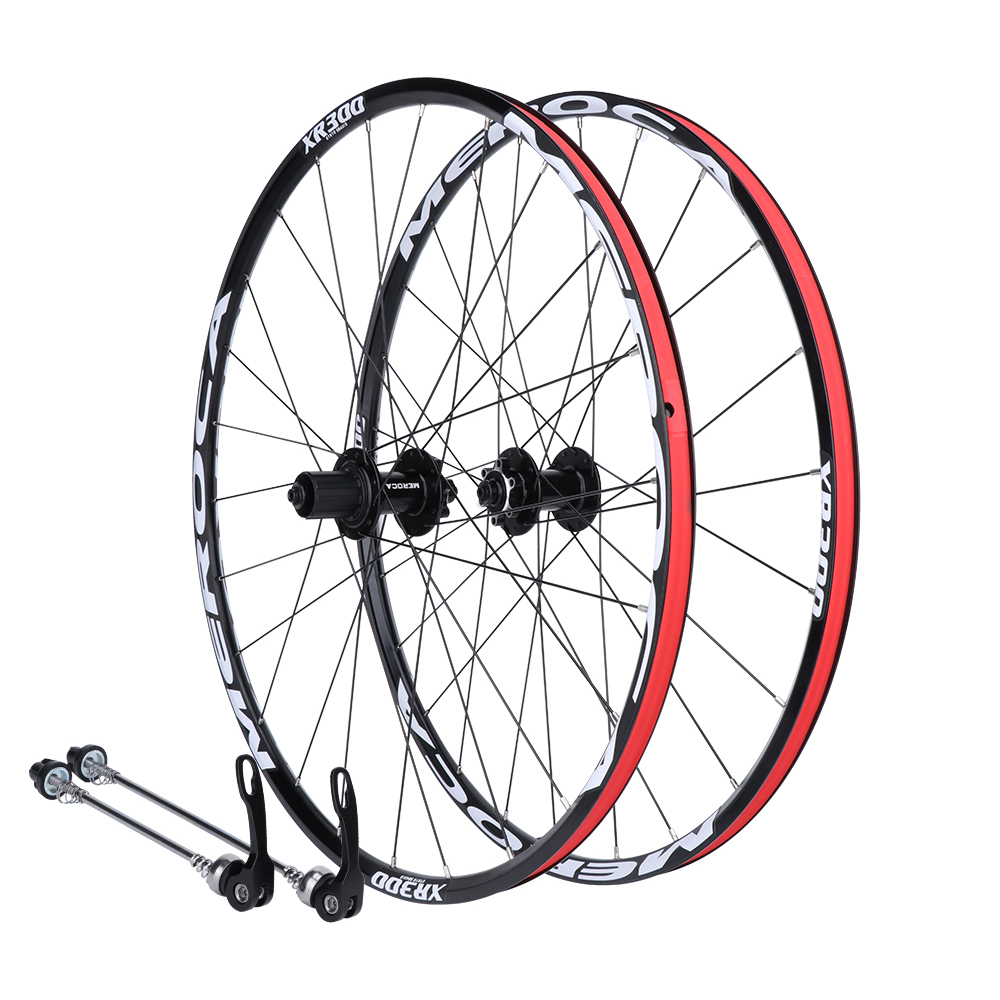 26インチ MEROCA 完組ホイール 前後セット MTB 自転車ホイール ディスクブレーキ クィックリリース 白ロゴ拍卖