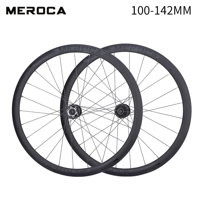 MEROCA 爆音 ディスクブレーキ スルーアクスル 700C アルム合金 完組ホイール ロードバイクホイール 前後セット拍卖