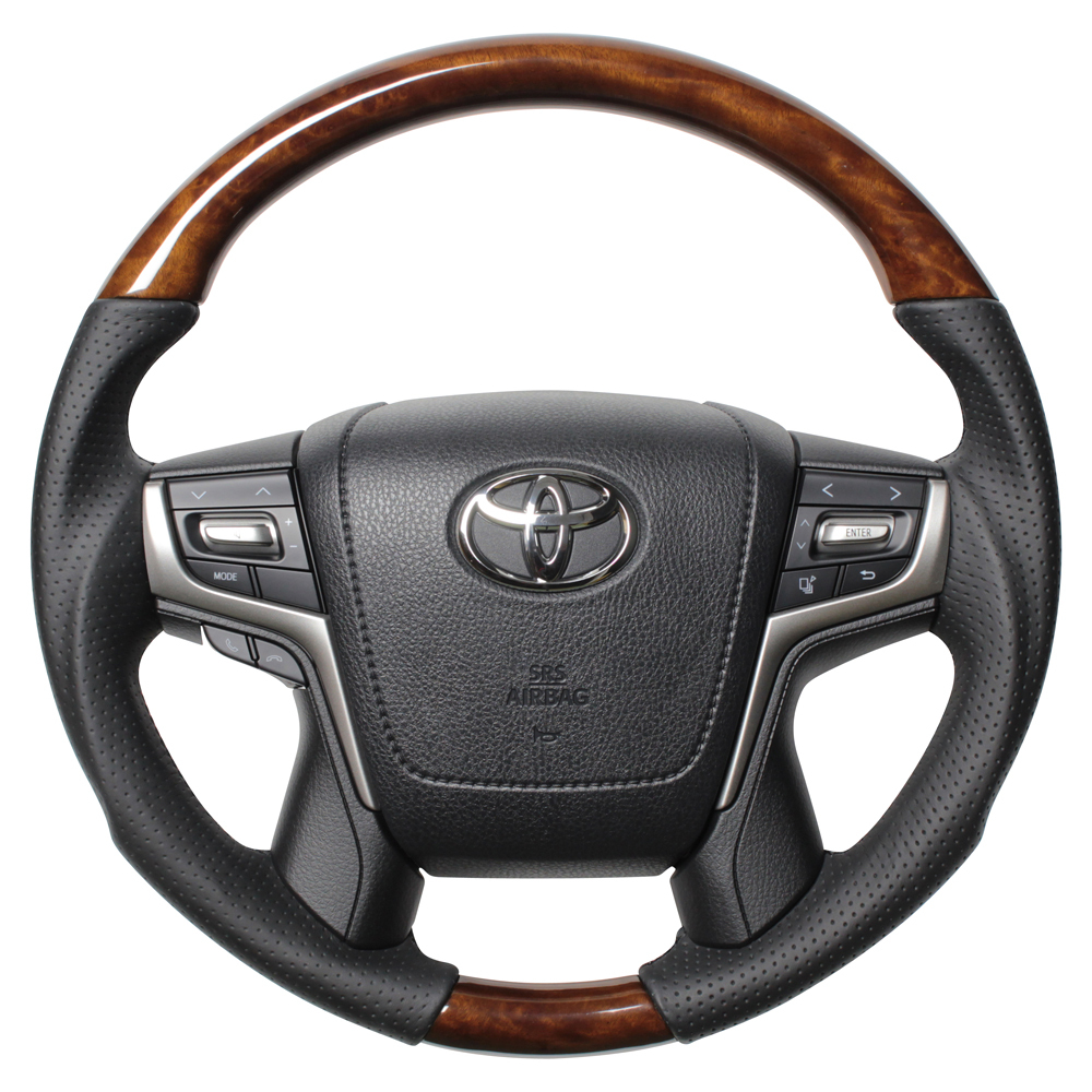 REAL(レアル)ステアリング アルファード ヴェルファイア ランドクルーザー クラウン★新品 送料無料★H30P-LBW-BK ハンドル 57284277拍卖