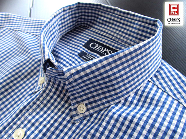 ★300円スタート!美品 チャップス ラルフローレン CHAPS RALPH LAUREN ボタンダウンシャツ 長袖 Lサイズ 希少品 ギンガムチェック拍卖