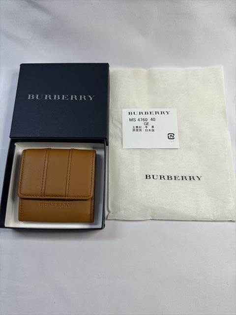 BURBERRY バーバリー コインケース 小銭入れ/ブラウン/ミニウォレット/メンズ・レディース/外箱付/MS4760 GE40拍卖