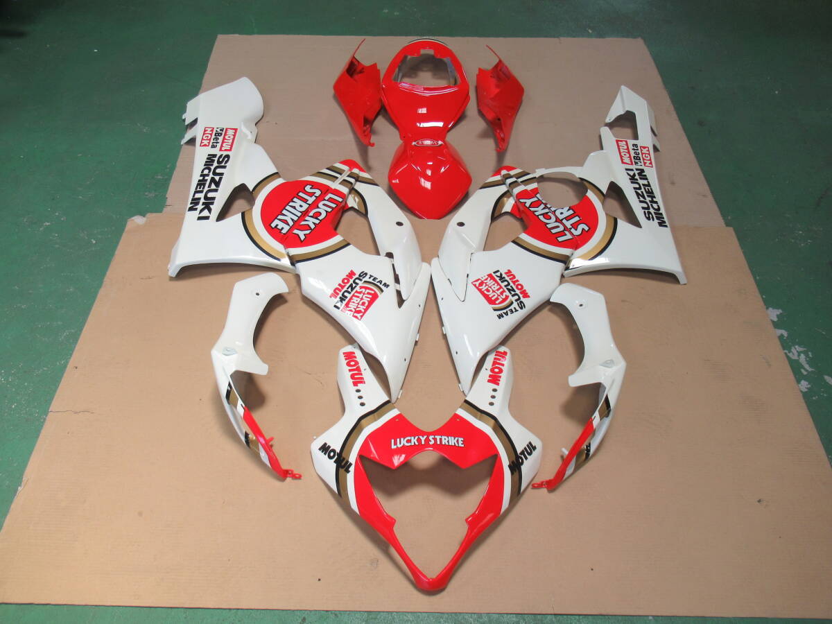 未使用 GSX-R1000用カウルセット K5 K6 ’05~’06年? 社外品 ラッキーストライク サイドカバー.アッパーカウル.シートカウル拍卖
