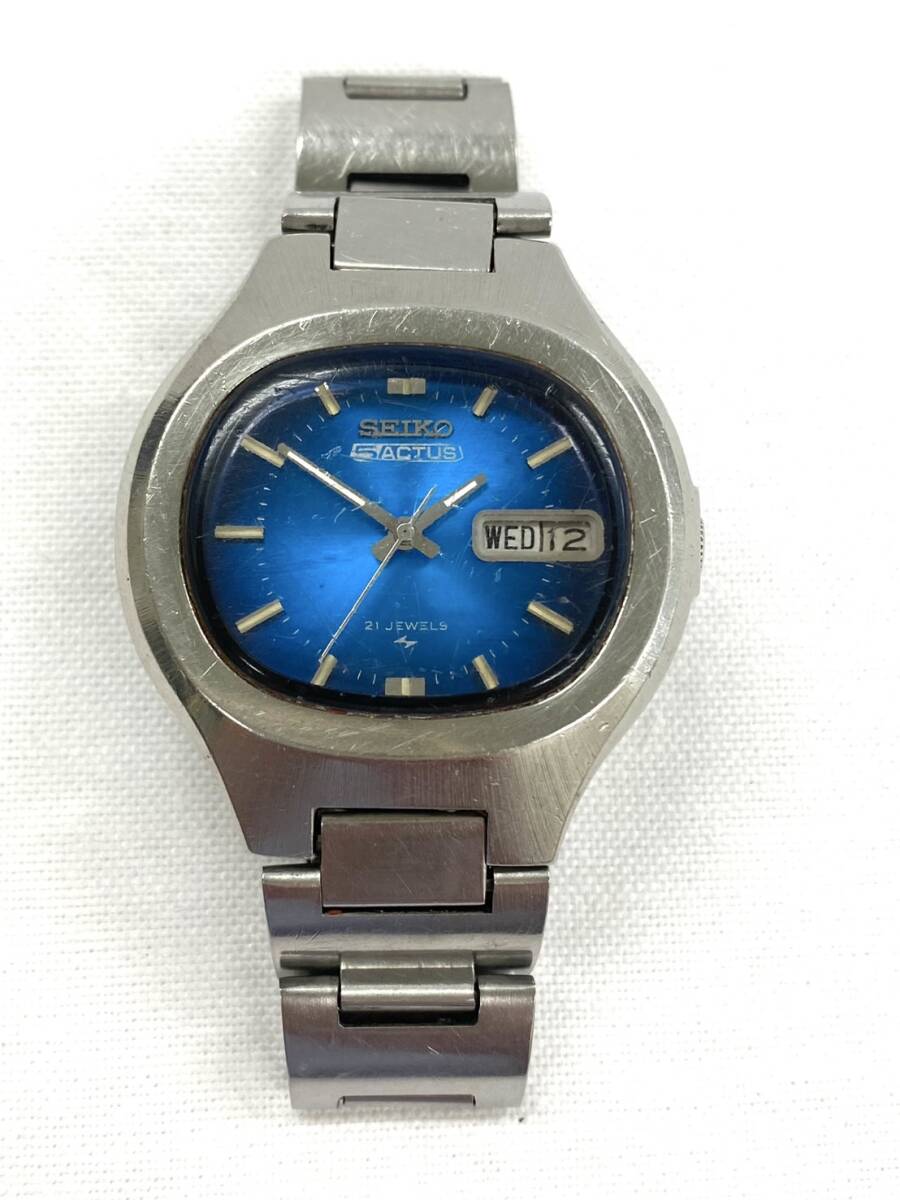 2595 W0707-28【1円スタート】SEIKO セイコー 5 ACTUS ファイブアクタス 7019-5010 デイデイト 21石 自動巻き 腕時計拍卖