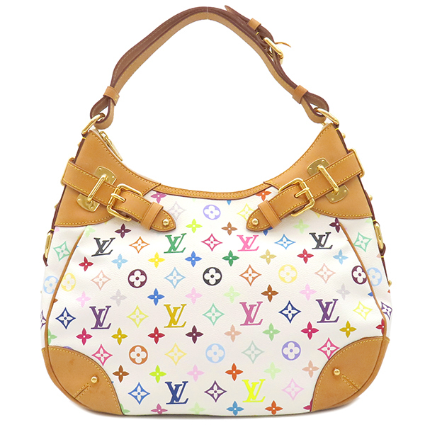 ルイヴィトン ハンドバッグ グレタ モノグラムマルチカラー マルチカラー 白 肩掛け ワンショルダー M40195 中古拍卖