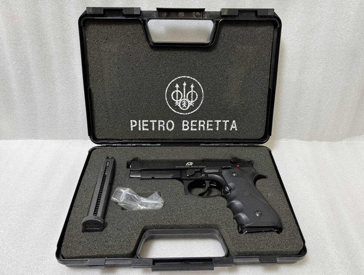 ☆ガスガン ベレッタ ELITE BERETTA ケース、マガジン付き モデルガン☆拍卖