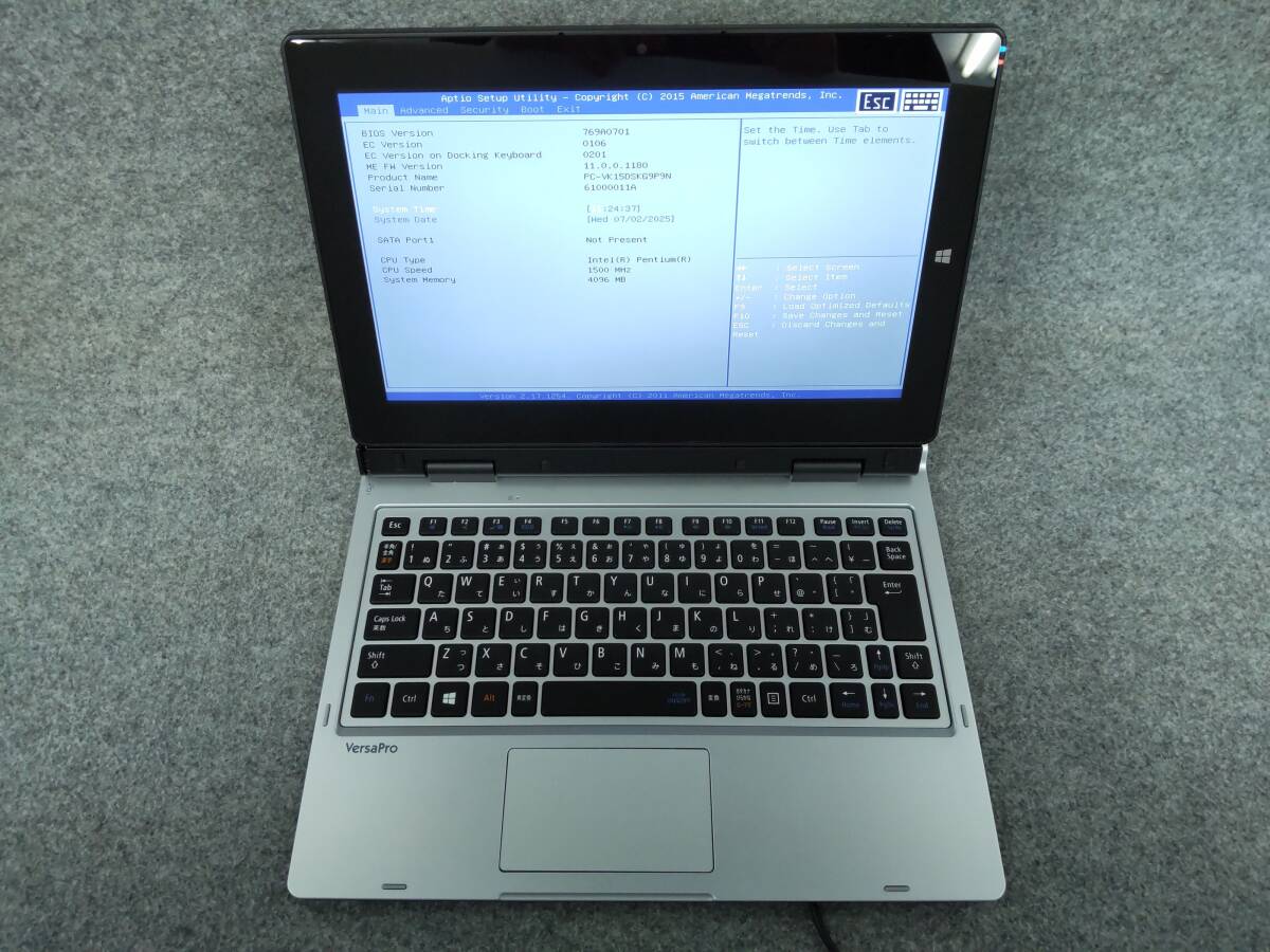 NEC VersaPro Windows タブレットPC VK15DS-N Pentium Bios確認 ジャンク 0011A拍卖