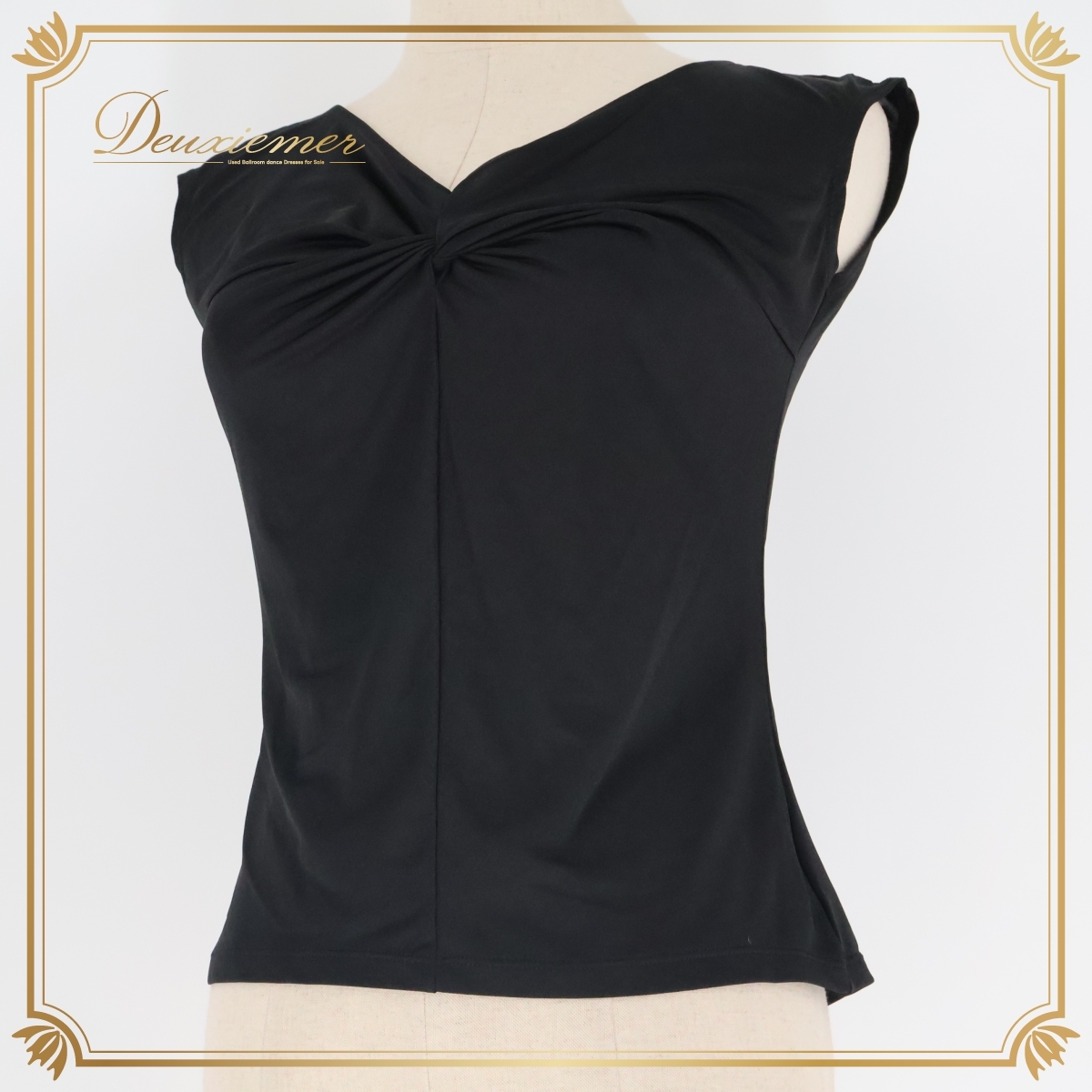 社交ダンス 衣装 チャコット トップス 半袖 Mブラウス カットソー Chacott ブラック系 黒 日本製 無地 伸縮 ストレッチ レッスン 練習着拍卖