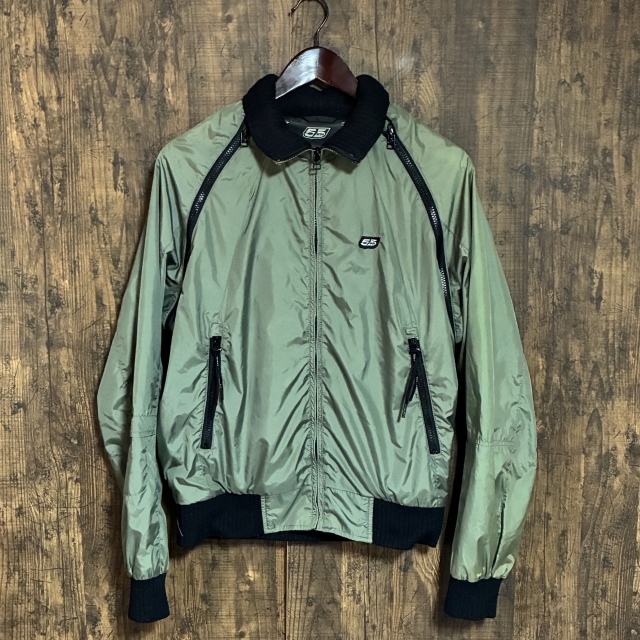 A481◇55DSL | フィフティーファイブディーエスエル ナイロンジャケット カーキ メンズ Mサイズ 中古品拍卖