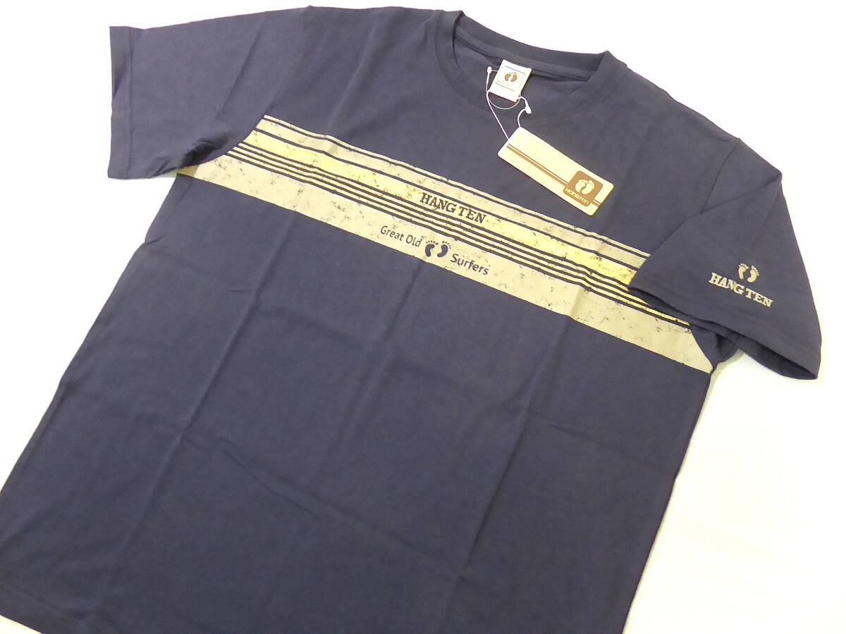 HANGTEN ハンテン カジュアル お洒落 半袖 Tシャツ LL 紺拍卖