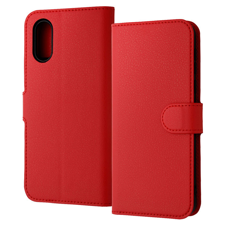 シンプルスマホ 7 & 6 BASIO active2 & active ケース 手帳型 レッド 耐衝撃 頑丈 カード 収納 ポケット拍卖