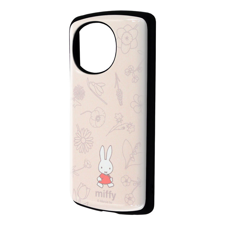 AQUOS R9 ケース ミッフィー ベージュ フラワー 耐衝撃 ハイブリッド 保護 カバー アクオス SH-51E キャラクター グッズ拍卖