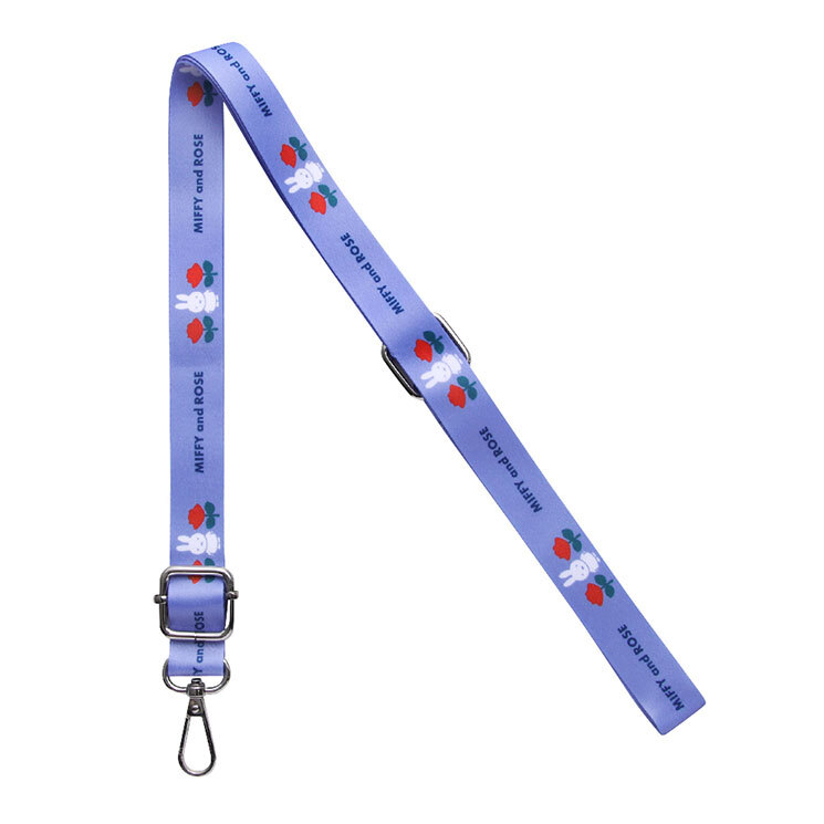 ミッフィー スマホ ショルダーストラップ キャラクター グッズ ブルー 花柄 Miffy and Rose iPhone Android 斜めがけ拍卖