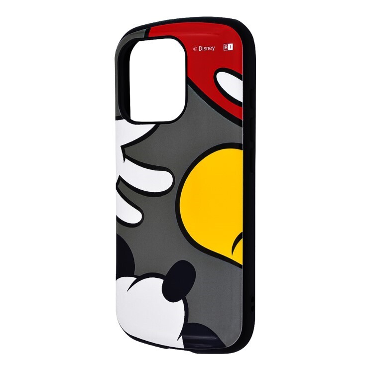 iPhone16Pro ケース ディズニー ミッキーマウス グレー 衝撃吸収 ハイブリッド 保護 カバー キャラクター アイフォン アイホン拍卖