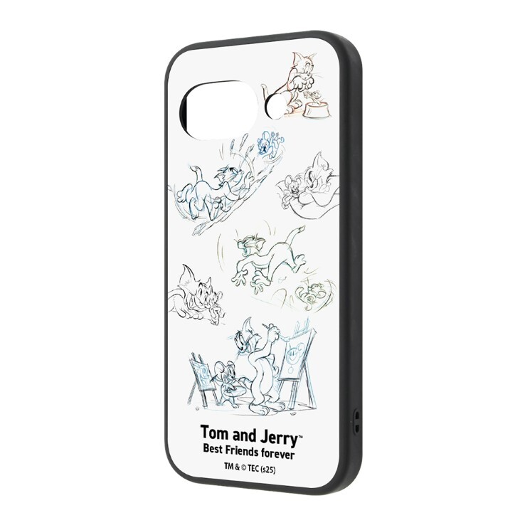 GooglePixel9a ケース トムとジェリー ホワイト ヴィンテージ キャラクター グッズ 耐衝撃 スマホ カバー Google Pixel グーグル ピクセル拍卖