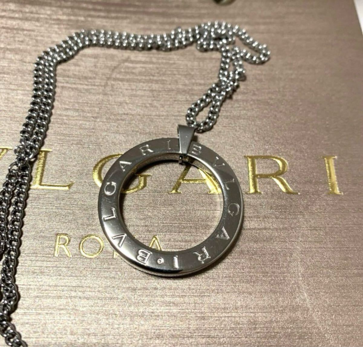 『正規品』ブルガリ人気フルロゴチャームネックレス美品 55センチネックレス拍卖