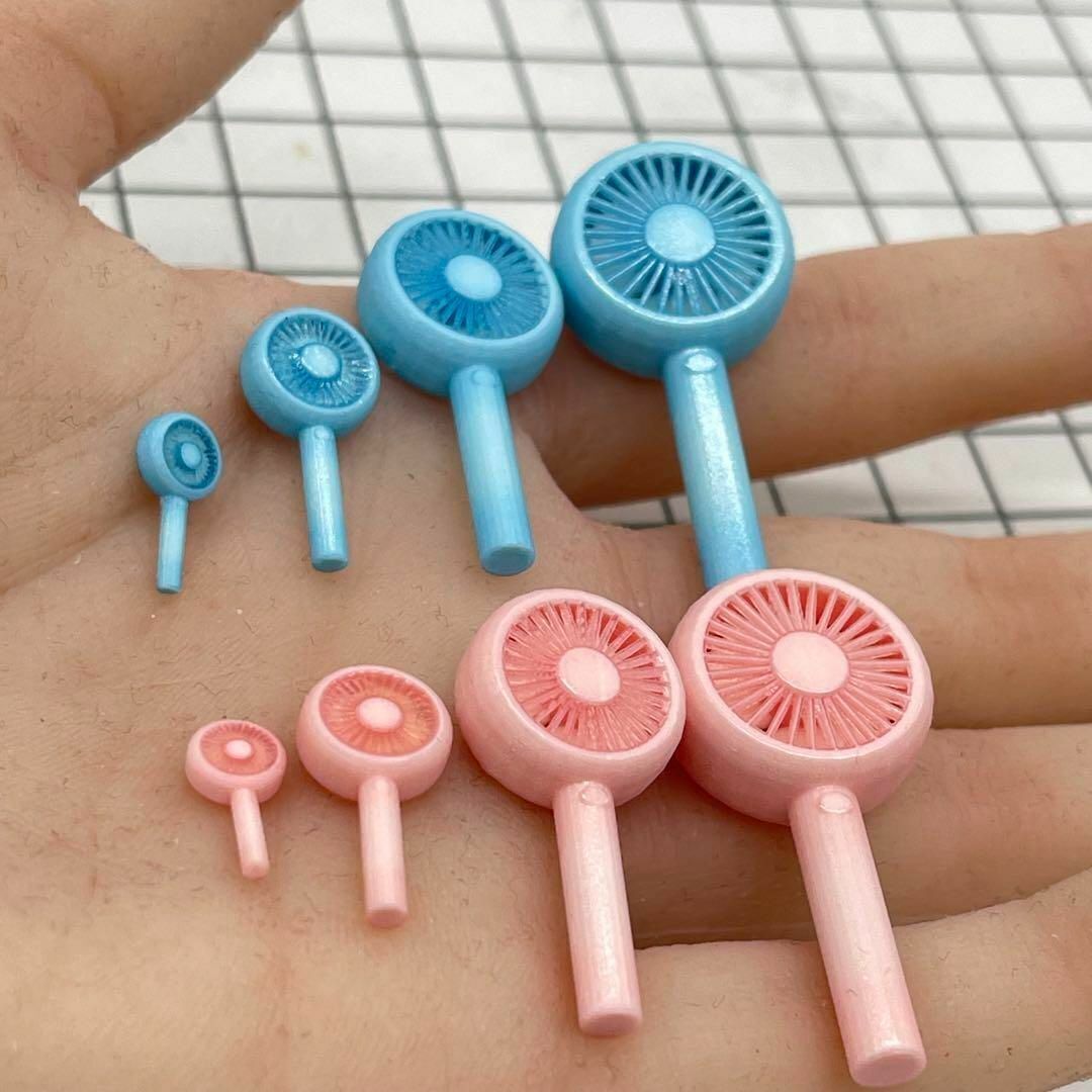 ミニチュア ハンディファン 1/6 30mm 1/12 1/18 リカちゃんに ドールハウスに 完成品 ミニチュアイメージ拍卖