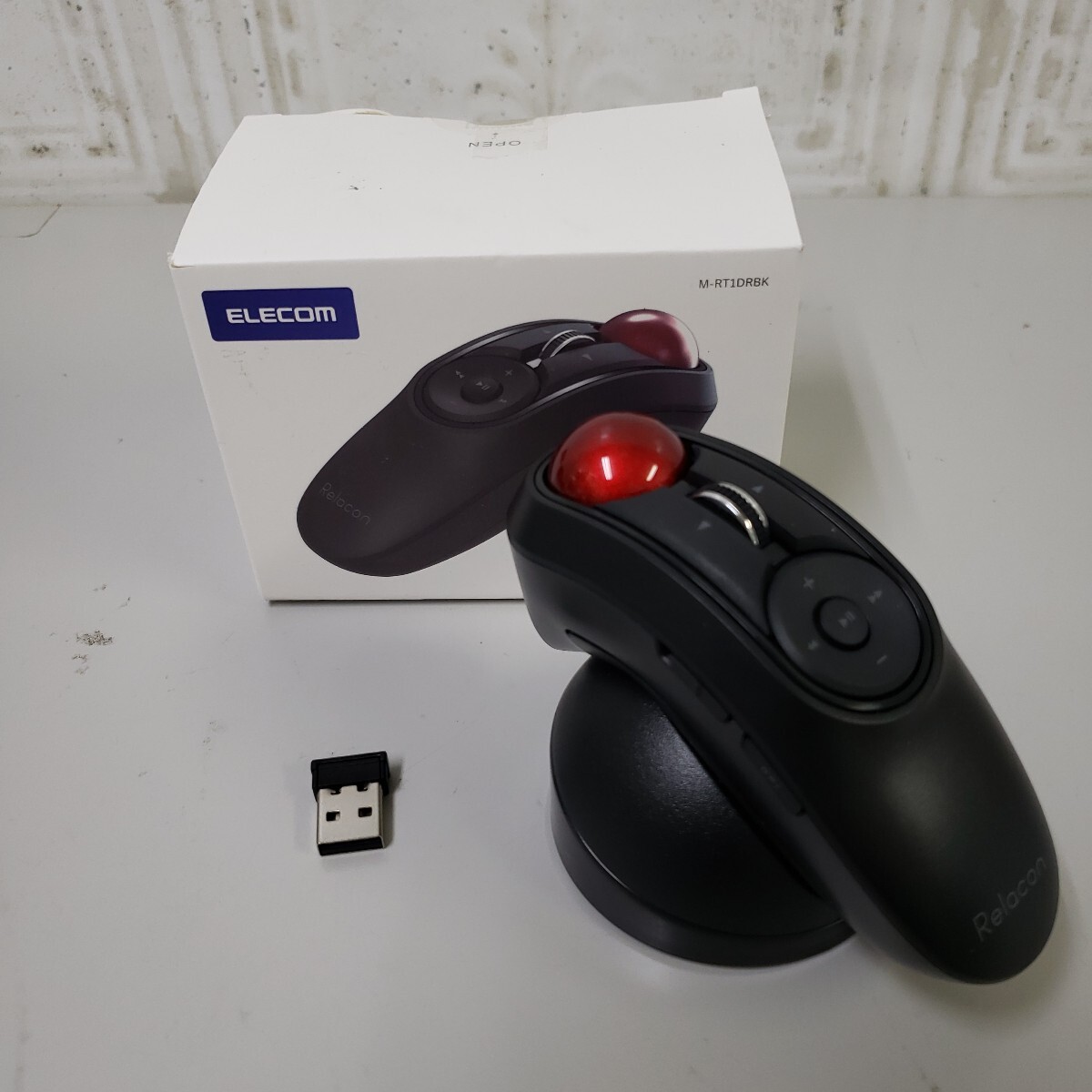 707y1009★エレコム マウス ワイヤレス (レシーバー付属) トラックボール ハンディタイプ Relacon ブラック M-RT1DRBK拍卖