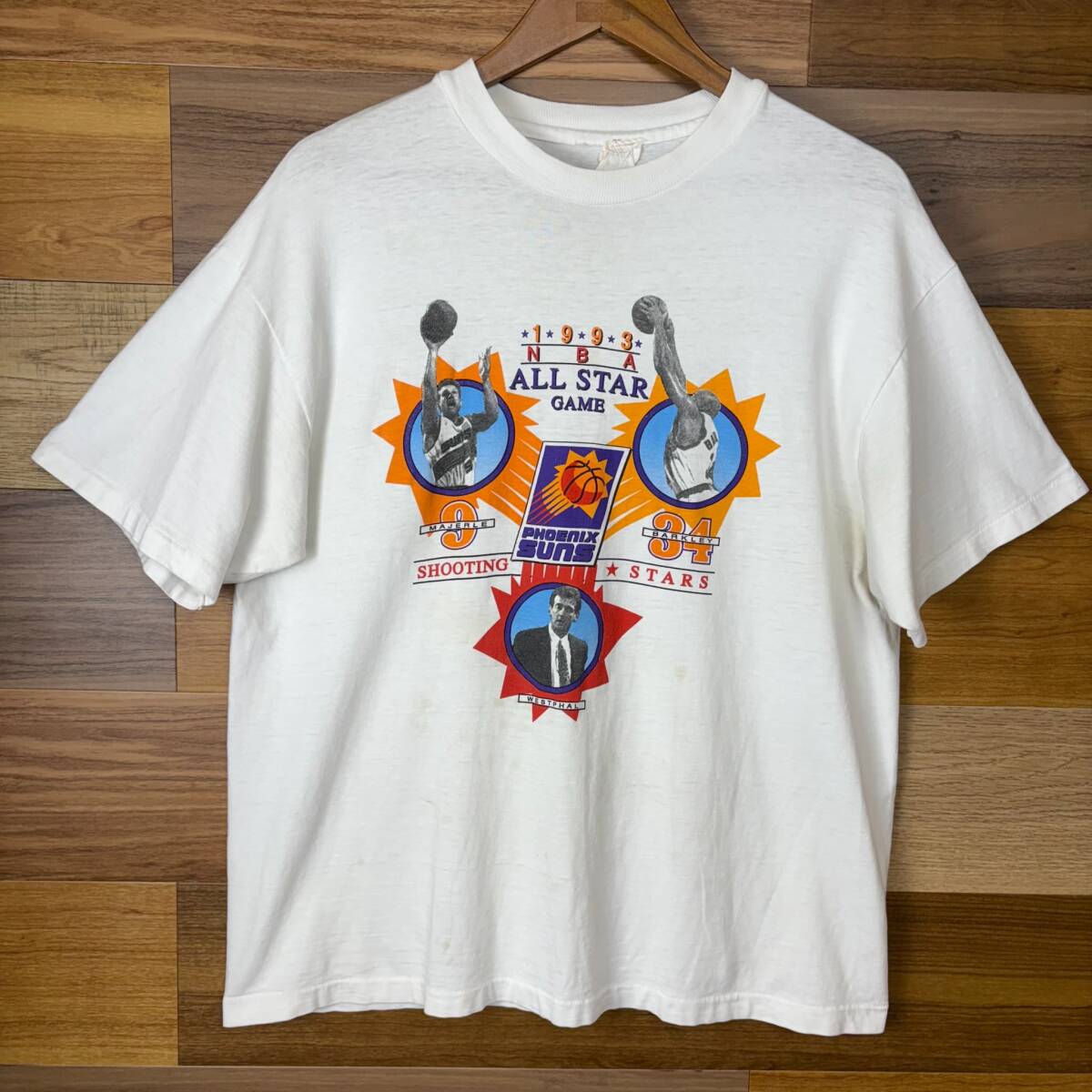 90s NBA ALL STAR GAMES PHOENIX SUNS T-sh Tシャツ サイズ メンズ L位 シングルステッチ 90年代 VINTAGE ビンテージ 古着 r25070838拍卖