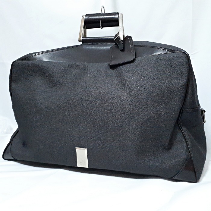 【美品】dunhill ダンヒル トラベル 旅行 ビジネス 2way ボストンバッグ レザー PVC チャコールグレー拍卖