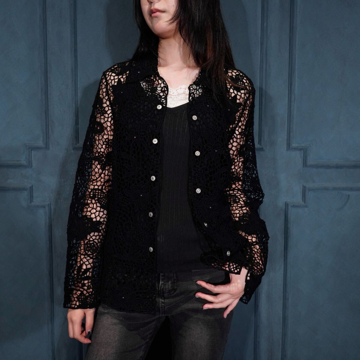 USA VINTAGE J.CREW LINE DESIGN CAMISOLE/アメリカ古着ラインデザインキャミソール(タンクトップ)拍卖