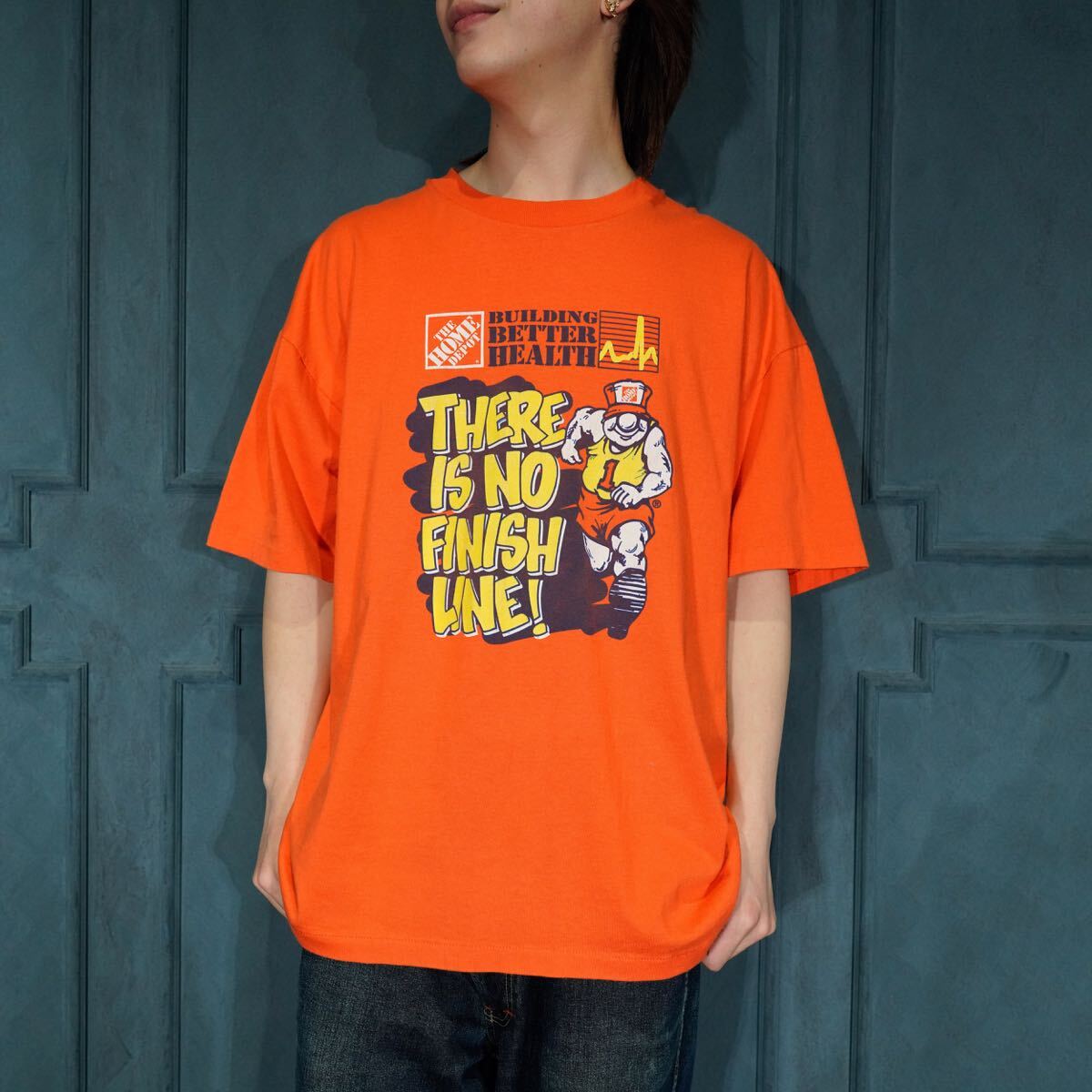 90's USA VINTAGE HANES HEAVYWEIGHT PRINT DESIGN T SHIRT/90年代アメリカ古着プリントデザインTシャツ拍卖