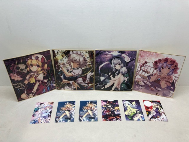 東方Project 複製サイン入り 色紙 イラストカード まとめ売り【P2887-008】110拍卖
