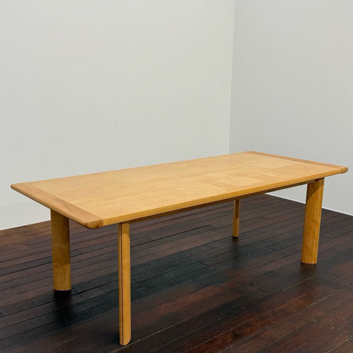 H17C32 モリシゲ 森繁 MORISHIGE マナティ 象嵌入りバーズアイ ダイニングテーブル 食卓テーブル W2100 ナチュラル IDC大塚家具拍卖