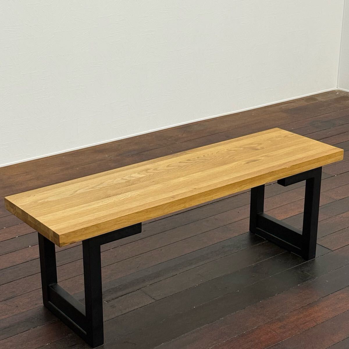 H17C17b 展示品 スマートリビング BENCH ARES アレス ダイニングベンチ オーク材 2人掛けベンチ W1200 ベンチチェア 長椅子 拍卖