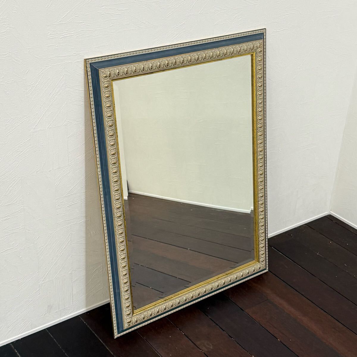 H15K10 イタリア製 ウォールミラー 壁掛け鏡 姿見 鏡 ミラー 壁掛けミラー 壁掛け鏡 四角形 長方形 木製フレーム 姿見拍卖