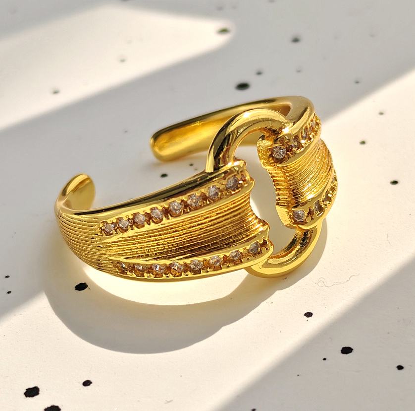 N2506162◆Bigstone◆【金色の麦の穂】ファッション印象*豪華なリング*14~16号拍卖