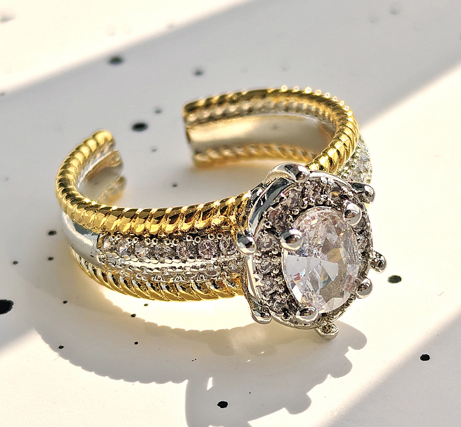 N2506153◆Bigstone◆【イタリア高級感】ロマンチックな感覚*ファッション印象*豪華なリング*13号拍卖