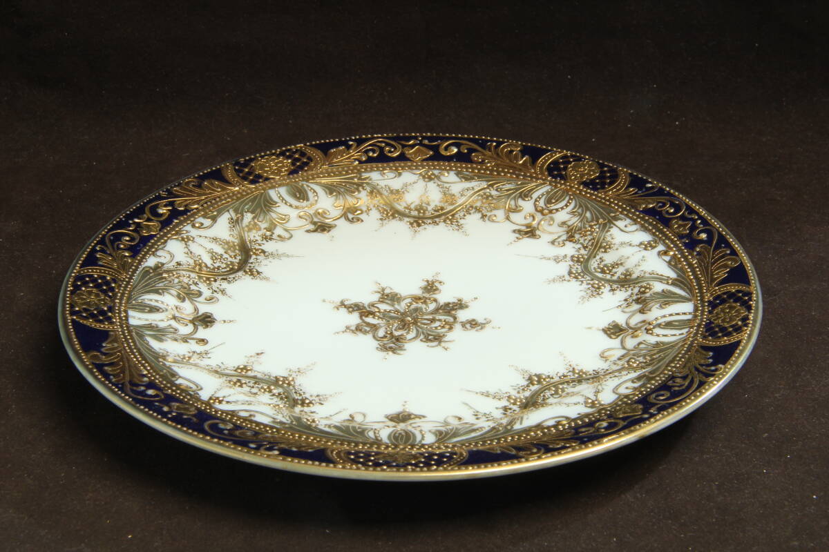 3550B オールドノリタケ ディッシュ 金盛 メープルリーフ NIPPON 明治 アメリカ向け 里帰り品拍卖