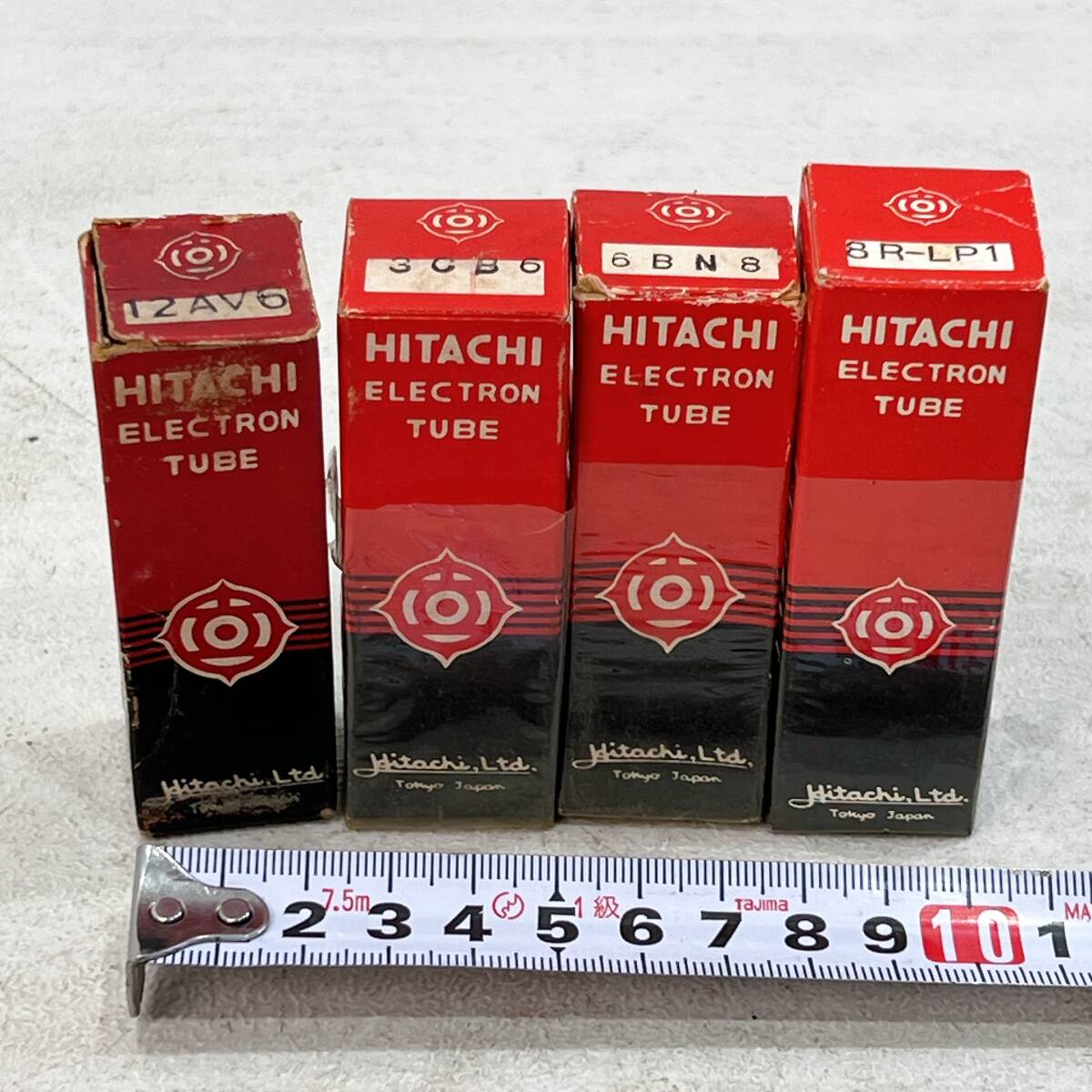① 真空管 4点セット HITACHI 日立 12AV6 6BN8 8R-LP1 TOSHIBA 東芝 3DK6 (箱はHITACHI 3CB6) まとめ売り 当時物 レトロ 中古拍卖