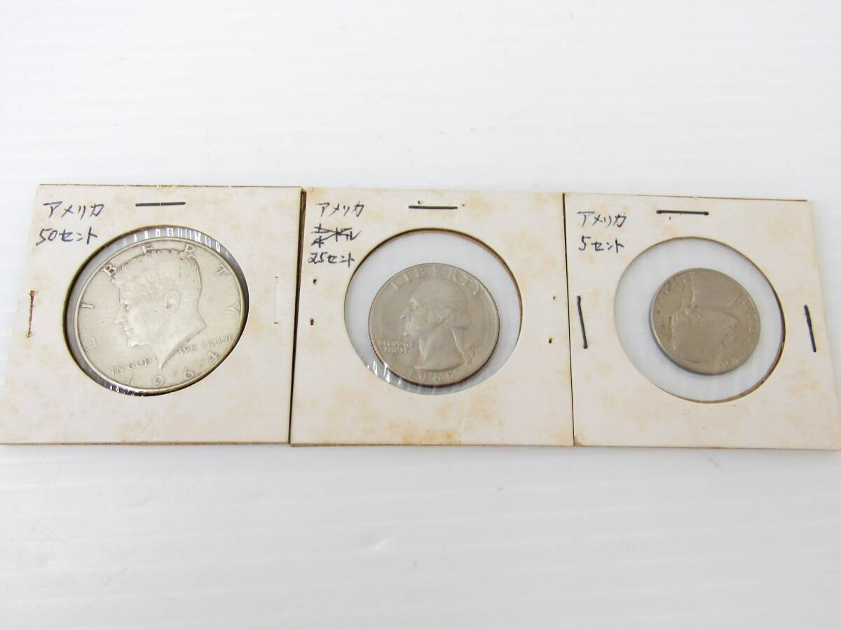 リバティコイン 50セント 25セント 5セント LIBERTYコイン 3枚おまとめ ケネディ フリーメーソン ジェファソン 80セント HG0722拍卖