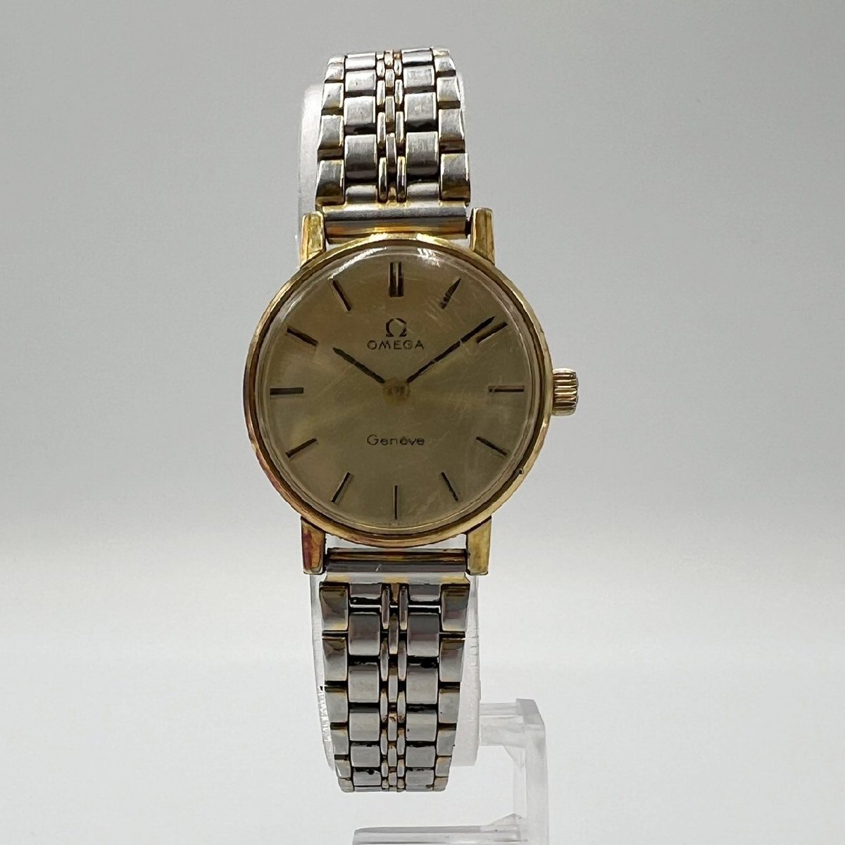 OMEGA オメガ GENEVE 腕時計 手巻き レディース アンティーク 2針 ゴールド文字盤 ウォッチ ブランド ジュネーブ拍卖