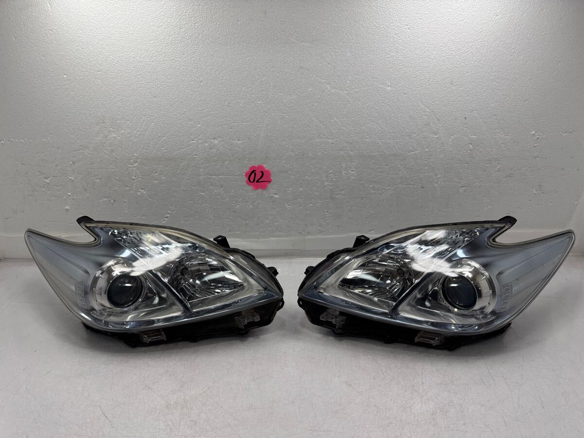 美品 プリウス ZVW30 前期 ヘッドライト 左右 セット ハロゲン レベ付 KOITO 47-29 HCHR-730 打刻 ホ (A-35)拍卖