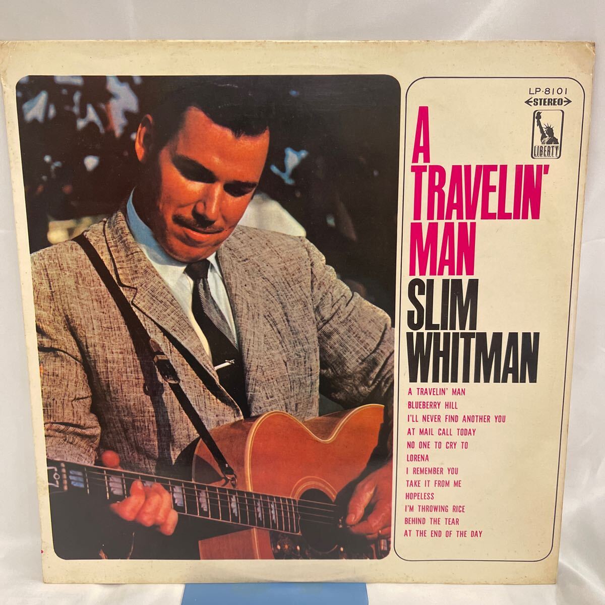 50710N 国内盤 見本12inch LPレコード★SLIM WHITMAN スリムホイットマン/A TRAVELIN' MAN ★LP-8101拍卖
