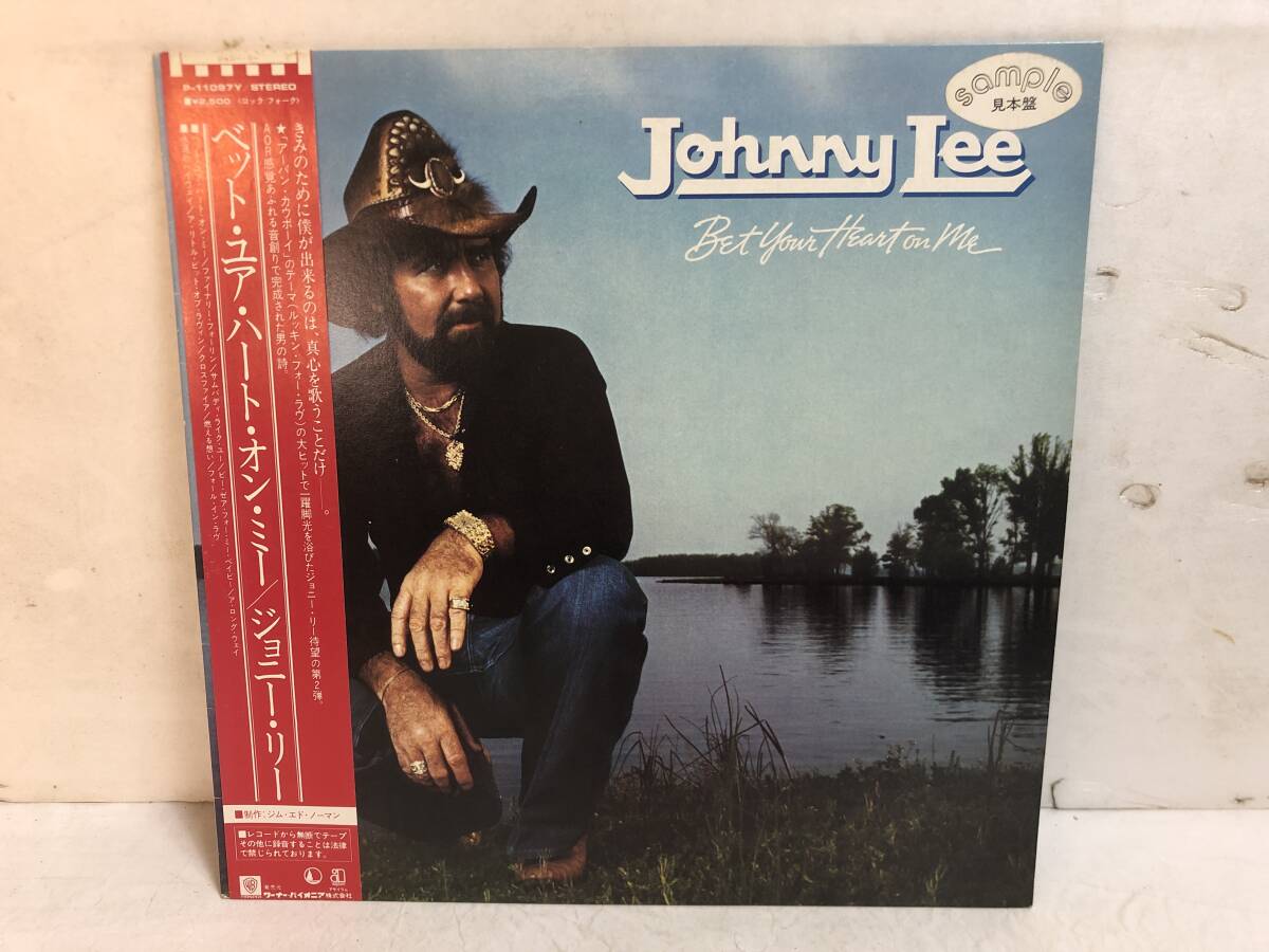 50718S 帯付 見本盤 12inch LP★ジョニー・リー/JOHNNY LEE/BET YOUR HEART ON ME★P-11097Y拍卖