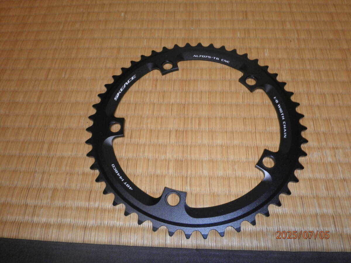 新品 トラックチェーンリング 48T PCD144 厚歯 ピスト 検索 競輪 NJS拍卖