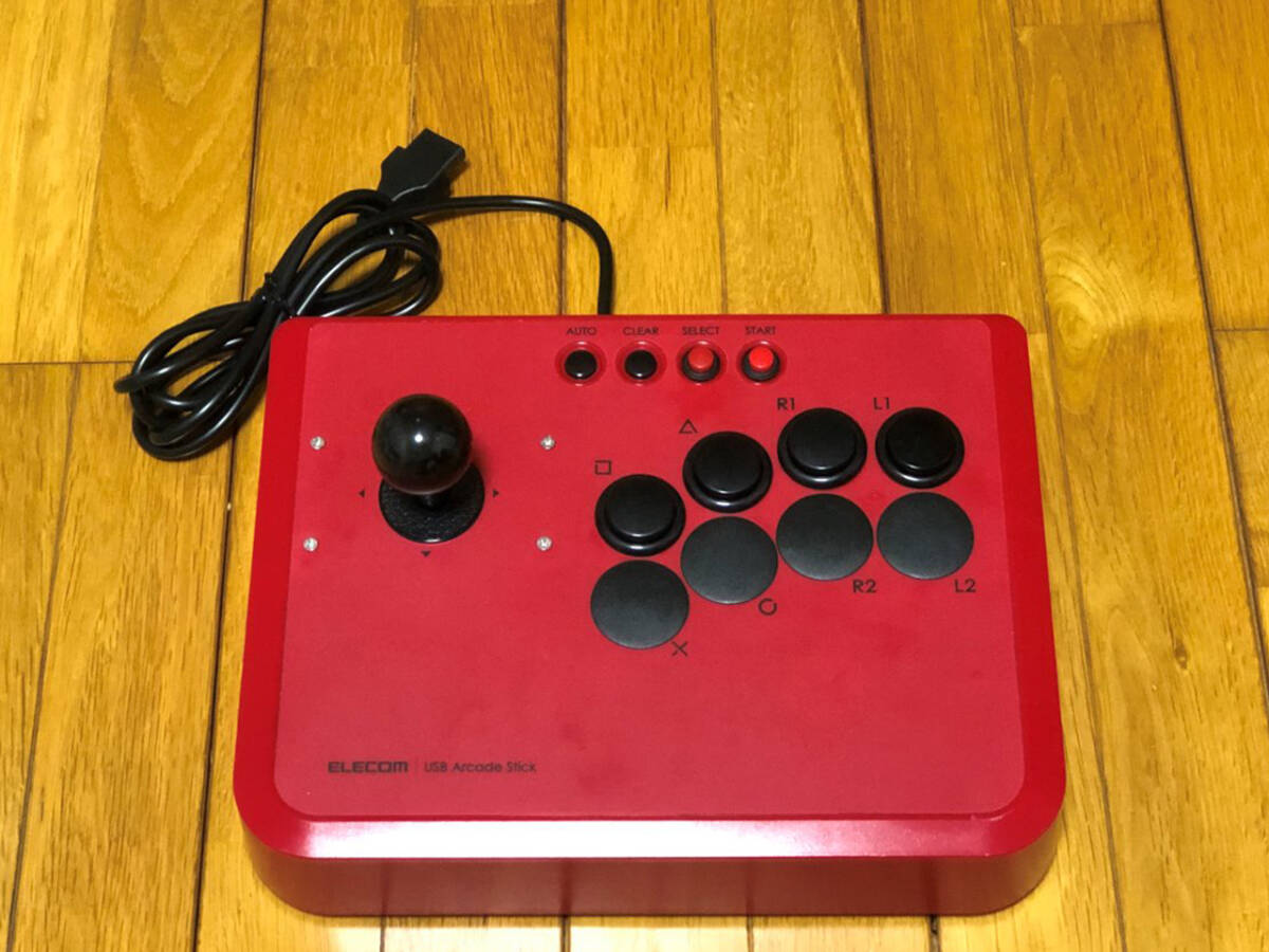 動作確認済み! NEOGEO対応 自作アーケードスティック (三和電子互換レバー・ボタン 交換済み) ネオジオ用アーケードコントローラー (赤色)拍卖
