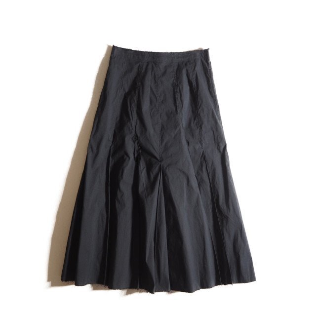P5174f39 ▼Plage プラージュ▼ 23AW MEMORY OX TUCK スカート ブラック 36 / 黒 ポリエステル コットン ロング丈 春~秋拍卖
