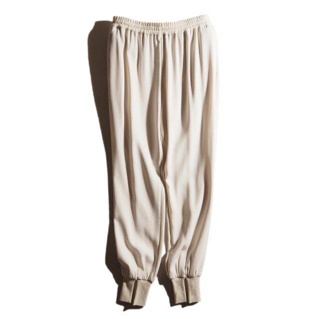 R0776f56 ▼Col Pierrot コルピエロ × MUSE ドゥーズィエムクラス▼ 22AW ジョーゼットスソリブパンツ ホワイト 36 白 春~秋拍卖