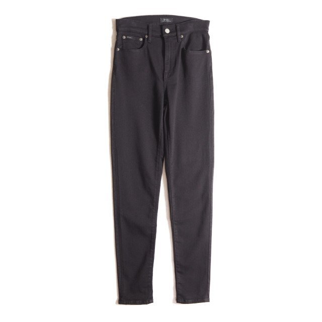 R0693f46 ▼POLO RALPH LAUREN ラルフローレン▼ ストレッチ スキニー デニムパンツ ブラック 26 / レーヨン レディース 春~秋拍卖